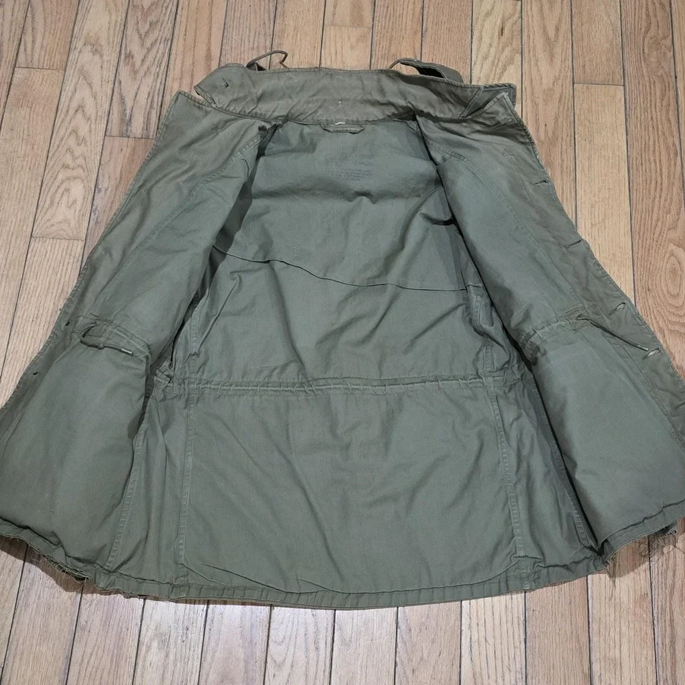 US Army Issue M-1943 M43 Field Jacket w/ Hood OD Green‎ Authentic WWII Sz Medium